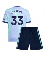 Arsenal Riccardo Calafiori #33 Alternativní dres pro děti 2024-25 Krátký Rukáv (+ trenýrky)